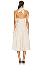 view 3 of 3 by Marianna Uma Linen Midi Dress in Natural Beige