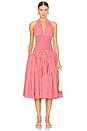 view 1 of 7 by Marianna Gwen Midi Dress in Red & White