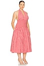 view 4 of 7 by Marianna Gwen Midi Dress in Red & White