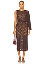 view 1 of 11 by Marianna Ayden Midi Dress in Dark Brown