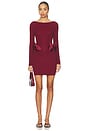 view 1 of 6 by Marianna Dinara Mini Dress in Burgundy