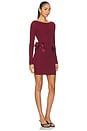 view 3 of 6 by Marianna Dinara Mini Dress in Burgundy