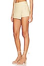 view 3 of 5 Stretch Linen Crossover Skort in Linen Beige