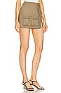 view 3 of 6 by Marianna Ashlia Stretch Cotton Mini Skort in Olive Green