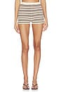 view 1 of 6 Taylar Stripe Short in Neutral Multi