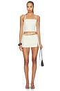 view 5 of 6 Kora Linen Mini Skort in Beige
