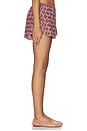 view 3 of 6 Leny Short in Brown Geo Dot