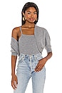 view 1 of 6 Ribbed Cami Sweater Set in Grey