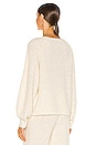view 3 of 4 Boucle Balloon Sleeve Raglan in Winter White