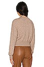view 3 of 4 Linus Draped Sweater in Brown
