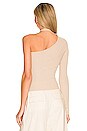 view 4 of 5 Terie Cropped One Shoulder Sweater in Pale Gray