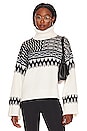 view 1 of 4 Caledon Boxy Fairisle Turtleneck Sweater in Ivory Multi