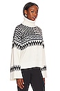 view 2 of 4 Caledon Boxy Fairisle Turtleneck Sweater in Ivory Multi