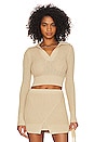 view 1 of 4 Tazia Polo Knit Top in Beige