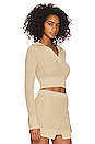 view 2 of 4 Tazia Polo Knit Top in Beige