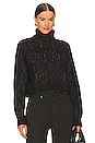 view 1 of 4 Naiser Cable Cropped Turtleneck in Heather Black