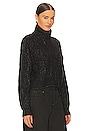 view 2 of 4 Naiser Cable Cropped Turtleneck in Heather Black