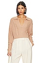 view 1 of 4 x Lindsi Lane Miles Cable Pullover in Light Beige