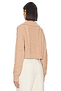 view 3 of 4 x Lindsi Lane Miles Cable Pullover in Light Beige