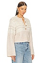 view 2 of 4 Zabel Fairisle Sweater in Cream & Beige Mutli