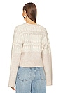 view 3 of 4 Zabel Fairisle Sweater in Cream & Beige Mutli