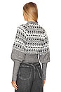 view 3 of 4 Niara Fairisle Sweater in Heather Grey Multi