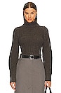 view 1 of 4 Janine Turtleneck Sweater in Espresso Brown