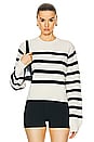 view 1 of 6 by Marianna Brial Striped Sweater in Cream & Black