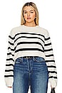 view 2 of 6 by Marianna Brial Striped Sweater in Cream & Black