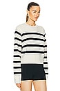 view 3 of 6 by Marianna Brial Striped Sweater in Cream & Black