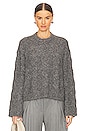 view 1 of 4 Adria Cable Sweater in Charcoal Grey