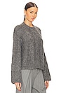 view 2 of 4 Adria Cable Sweater in Charcoal Grey