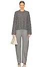 view 4 of 4 Adria Cable Sweater in Charcoal Grey