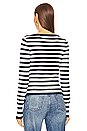 view 4 of 6 by Marianna Marisole Striped Sweater in Navy & White