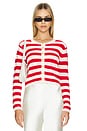 view 1 of 6 by Marianna Valerie Cardigan in Red & Ivory