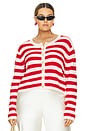 view 2 of 6 by Marianna Valerie Cardigan in Red & Ivory