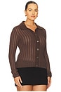 view 4 of 8 by Marianna Olivie Cardigan in Chocolate Brown