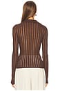 view 5 of 8 by Marianna Olivie Cardigan in Chocolate Brown