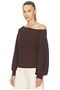 view 3 of 8 by Marianna Indre Sweater in Chocolate Brown