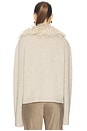 view 4 of 5 By Marianna Allegria Faux Fur Cardigan in Beige Heather
