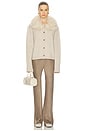 view 5 of 5 By Marianna Allegria Faux Fur Cardigan in Beige Heather