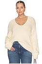 view 2 of 8 By Marianna Kindall V Neck Sweater in Oat