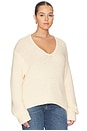 view 4 of 8 By Marianna Kindall V Neck Sweater in Oat