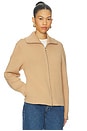 view 3 of 8 by Marianna Avey Zip Cardigan in Light Brown