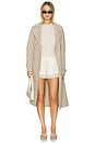 view 5 of 5 by Marianna Ashanta Cardigan in Beige W/ White Lace