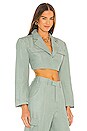 view 2 of 4 BLAZER CROPPED ROBBY in Sage Green