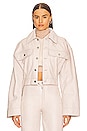 view 1 of 4 Rue Leather Jacket in Bone