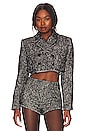 view 2 of 5 Mavi Cropped Blazer in Black & White