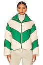view 2 of 5 Wylee Puffer Jacket in Green & Ivory
