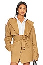 view 2 of 5 Zoey Cropped Trench Jacket in Kelp